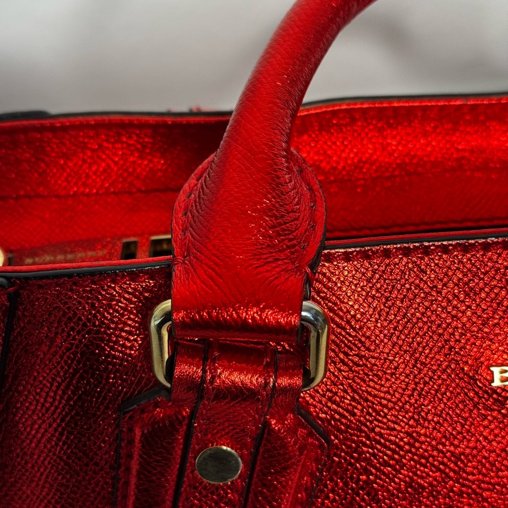 Burberry Metallic Red Leather Somerford - Picture 5 of 17